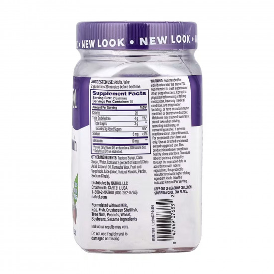 NATROL Melatonin 10mg - 140 gummies 2023-10-6224