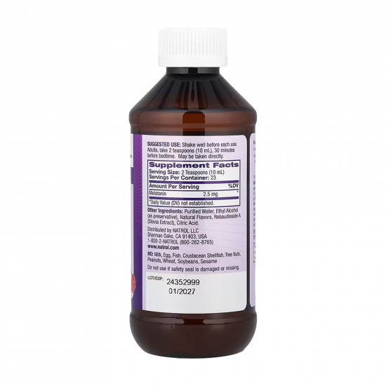 NATROL Melatonin Liquid 2.5mg - 237 ml 2023-10-6230