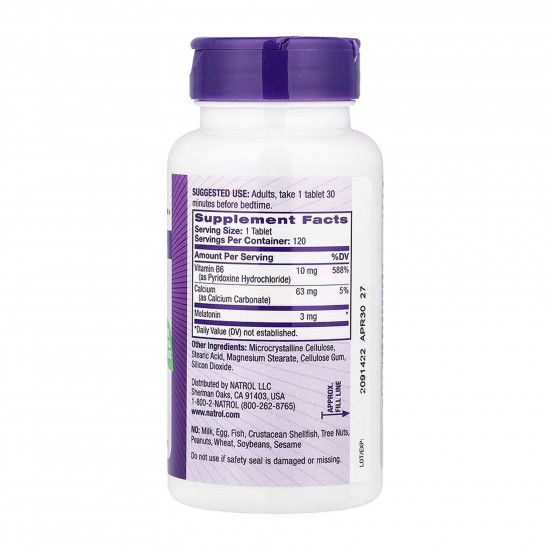 NATROL Melatonin 3mg - 120 tabs 2023-10-6238 NATROL Melatonin 3mg - 120 tabs 2023-10-6238