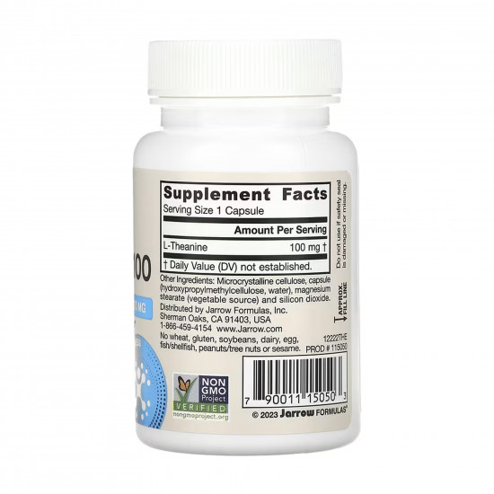 Jarrow Formulas Theanine 100mg - 60 vcaps 2023-10-5575 Jarrow Formulas Theanine 100mg - 60 vcaps 2023-10-5575