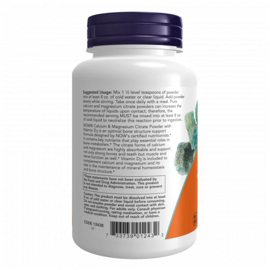 Now Foods Calcium Magnesium Citrate Powder - 227g 2022-10-1338 Now Foods Calcium Magnesium Citrate Powder - 227g 2022-10-1338