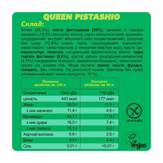 FIZI Fizi Protein Bar Guilty Pleasure - 10x45g Queen Pistachio 2023-10-5676 FIZI Fizi Protein Bar Guilty Pleasure - 10x45g Queen Pistachio 2023-10-5676