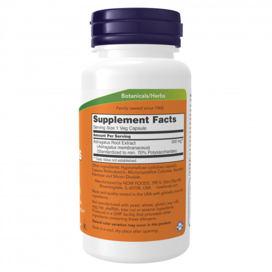 Now Foods Astragalus Extract 500mg - 90vcaps 100-44-3043819-20 Now Foods Astragalus Extract 500mg - 90vcaps 100-44-3043819-20