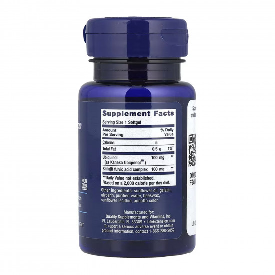 Life Extension Super Ubiquinol CoQ10 with Enhanced Mitochondrial Support™ 100 mg - 30 softgels 2023-10-6354