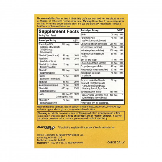 Nature's Way Alive!® Women's Complete Multivitamin - 50 tabs 2023-10-2773 Nature's Way Alive!® Women's Complete Multivitamin - 50 tabs 2023-10-2773
