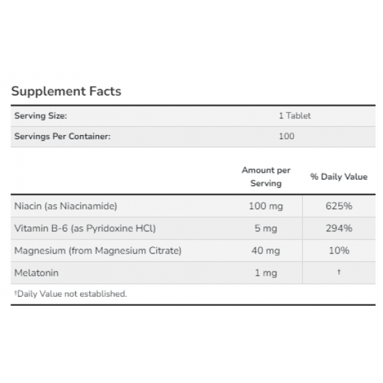 Melatonin 1 mg - 100 tabs Melatonin 1 mg - 100 tabs