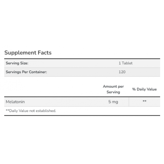 Melatonin 5 mg - 120 tabs