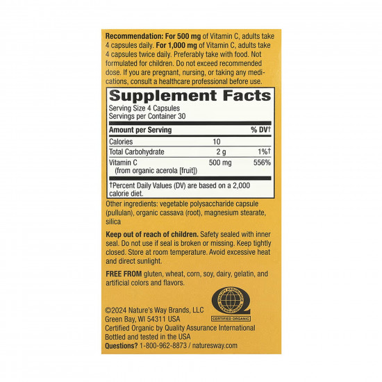 Nature's Way Alive! Vitamin C - 120 vcaps 2023-10-6384 Nature's Way Alive! Vitamin C - 120 vcaps 2023-10-6384