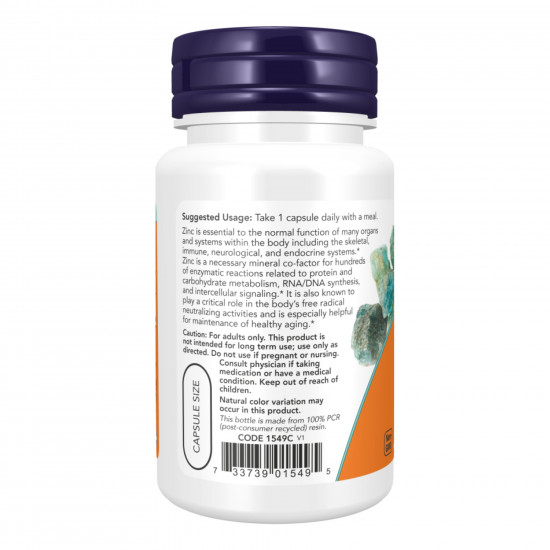 Now Foods Zinc Picolinate 50mg - 120 vcaps 2022-09-0124 Now Foods Zinc Picolinate 50mg - 120 vcaps 2022-09-0124