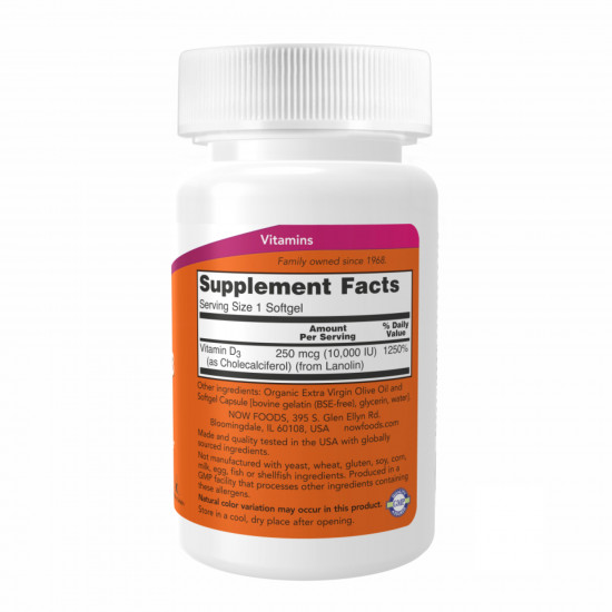 Now Foods VIT D-3 10,000 IU - 120 sgels 2022-09-1191 Now Foods VIT D-3 10,000 IU - 120 sgels 2022-09-1191