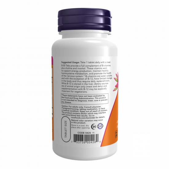Now Foods B-50 - 100 tabs 2022-09-1195 Now Foods B-50 - 100 tabs 2022-09-1195