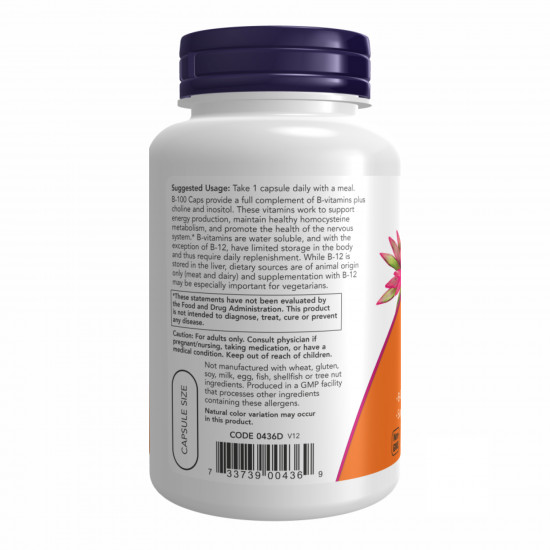 Now Foods B-100 - 100 vcaps 2022-09-1196 Now Foods B-100 - 100 vcaps 2022-09-1196