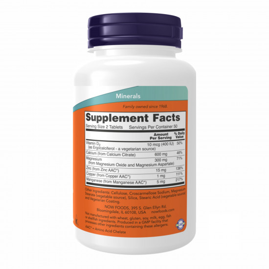 Now Foods Calcium Citrate W/Min - 100 tabs 2022-10-0020 Now Foods Calcium Citrate W/Min - 100 tabs 2022-10-0020