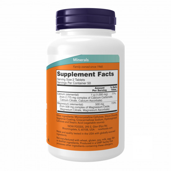 Now Foods Cal- Mag 500/250mg - 100 tabs 2022-10-0023 Now Foods Cal- Mag 500/250mg - 100 tabs 2022-10-0023