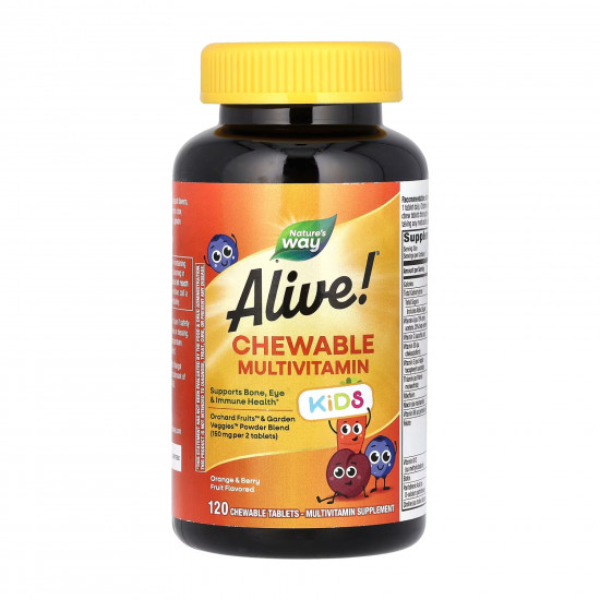 Natures Way Kids Chewable Multivitamin - 120 tabs Orange and Berry 2022-10-0601 Natures Way Kids Chewable Multivitamin - 120 tabs Orange and Berry 2022-10-0601
