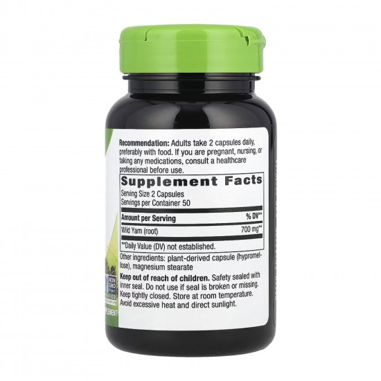 Natures Way Wild Yam - 100 vcaps 2022-10-0609 Natures Way Wild Yam - 100 vcaps 2022-10-0609