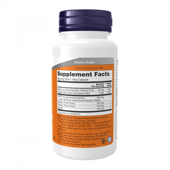 Now Foods 5-HTP 200mg - 120 vcaps 2022-10-0653 Now Foods 5-HTP 200mg - 120 vcaps 2022-10-0653