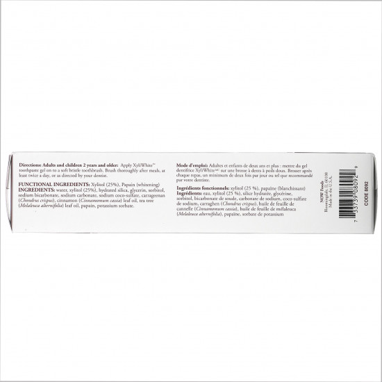 Now Foods Xyliwhite Cinnafresh Toothpaste - 6.4 oz 100-46-2590140-20 Now Foods Xyliwhite Cinnafresh Toothpaste - 6.4 oz 100-46-2590140-20