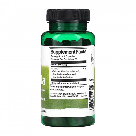 Swanson Triphala 500 mg - 100caps 100-56-0549604-20 Swanson Triphala 500 mg - 100caps 100-56-0549604-20