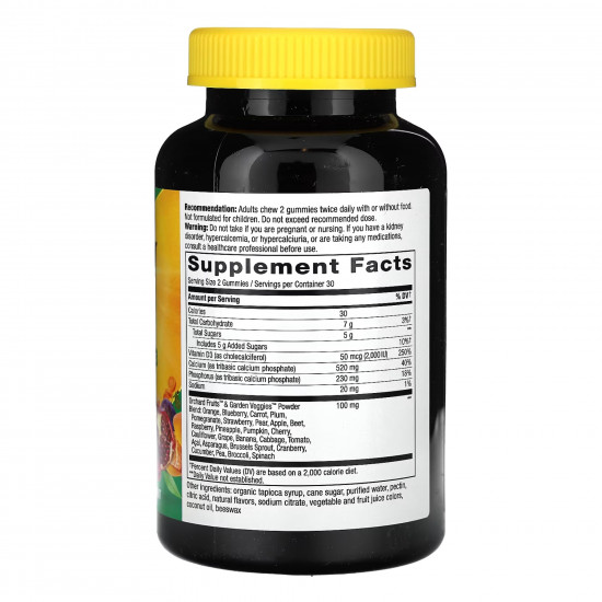 Natures Way Calcium + D3 Gummy 60 ct (HFS) 2022-10-1039 Natures Way Calcium + D3 Gummy 60 ct (HFS) 2022-10-1039