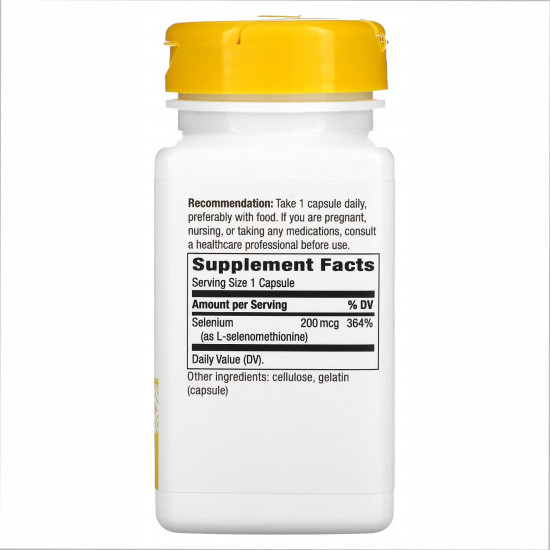 Natures Way Selenium 200 mcg - 100 caps 2022-10-1109 Natures Way Selenium 200 mcg - 100 caps 2022-10-1109