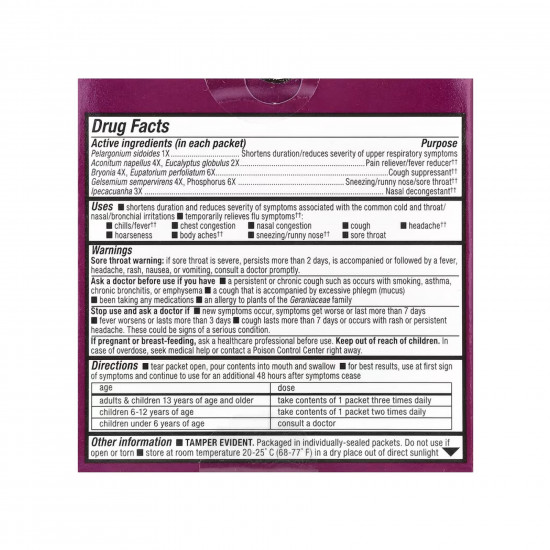 Natures Way Umcka Cold & Flu Berry Fastactv - 10x.912g 2022-10-1111 Natures Way Umcka Cold & Flu Berry Fastactv - 10x.912g 2022-10-1111