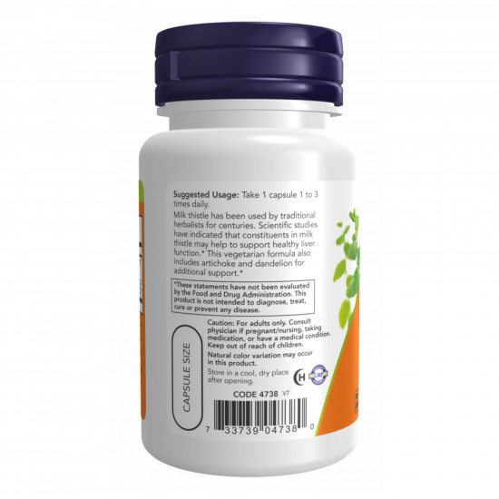 Now Foods Silymarin Milk Thistle 300mg - 200 vcaps 2022-10-2652 Now Foods Silymarin Milk Thistle 300mg - 200 vcaps 2022-10-2652