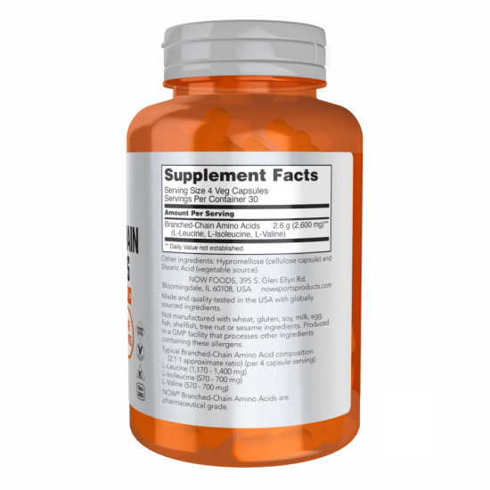 Now Foods Branched-Chain Amino Acids - 240 vcaps 2022-10-1331 Now Foods Branched-Chain Amino Acids - 240 vcaps 2022-10-1331