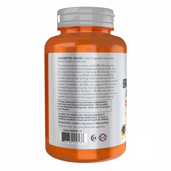Now Foods Branched-Chain Amino Acids - 240 vcaps 2022-10-1331 Now Foods Branched-Chain Amino Acids - 240 vcaps 2022-10-1331