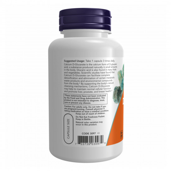 Now Foods Calcium D-Glucarate 500mg - 90 vcaps 2022-10-1708 Now Foods Calcium D-Glucarate 500mg - 90 vcaps 2022-10-1708