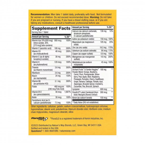 Natures Way Mens 50+ Complete Multivitamin - 50 tabs 2022-10-1714 Natures Way Mens 50+ Complete Multivitamin - 50 tabs 2022-10-1714