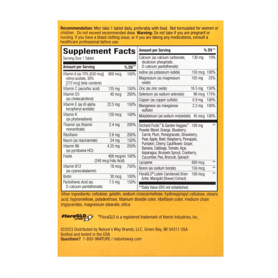 Natures Way Mens Complete Multivitamin - 50 tabs 2022-10-1715 Natures Way Mens Complete Multivitamin - 50 tabs 2022-10-1715
