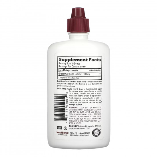 Nutribiotic GSE Liquid Concentrate - 118 ml 2022-10-1728 Nutribiotic GSE Liquid Concentrate - 118 ml 2022-10-1728
