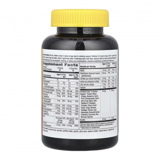 Natures Way Alive! Childrens Gummy Multivitamin, Gluten Free, Made with Pectin - 60 Gummies 100-80-6848350-20