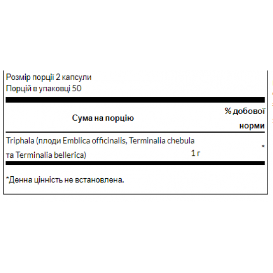 Triphala 500 mg - 100caps Triphala 500 mg - 100caps