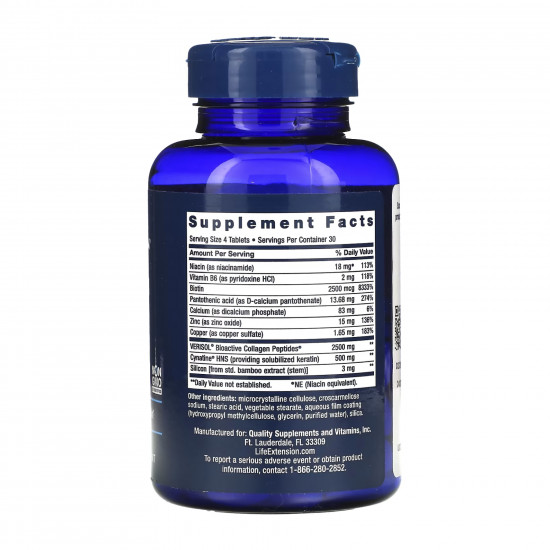Life Extension Hair, Skin & Nails Collagen Plus Formula - 120 tabs 2022-10-1975 Life Extension Hair, Skin & Nails Collagen Plus Formula - 120 tabs 2022-10-1975