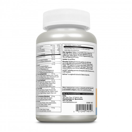 KAL Enhanced Energy for Teens - 60 tabs 2023-10-2164 KAL Enhanced Energy for Teens - 60 tabs 2023-10-2164