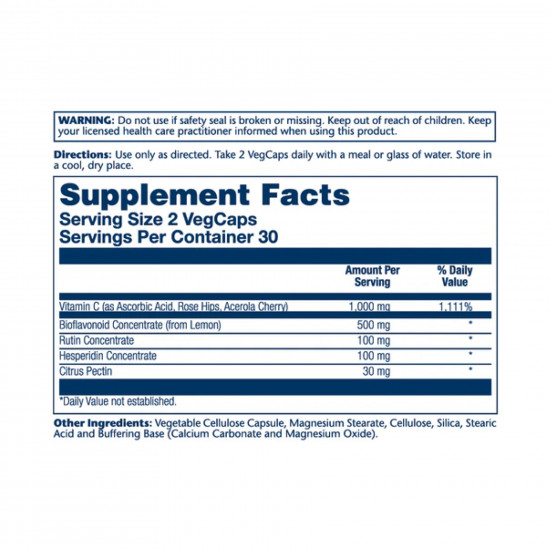 Solaray Super Bio Vitamin C 1000mg - 100 vcaps 2023-10-2391 Solaray Super Bio Vitamin C 1000mg - 100 vcaps 2023-10-2391