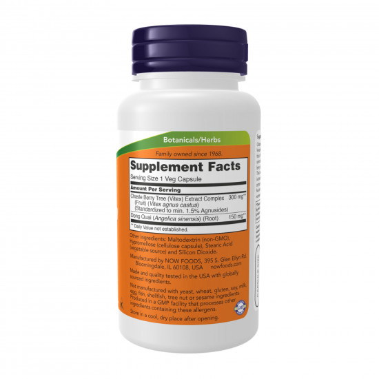 Now Foods Chaste Berry Vitex Extract 300 mg - 90 vcaps 2023-10-2496 Now Foods Chaste Berry Vitex Extract 300 mg - 90 vcaps 2023-10-2496