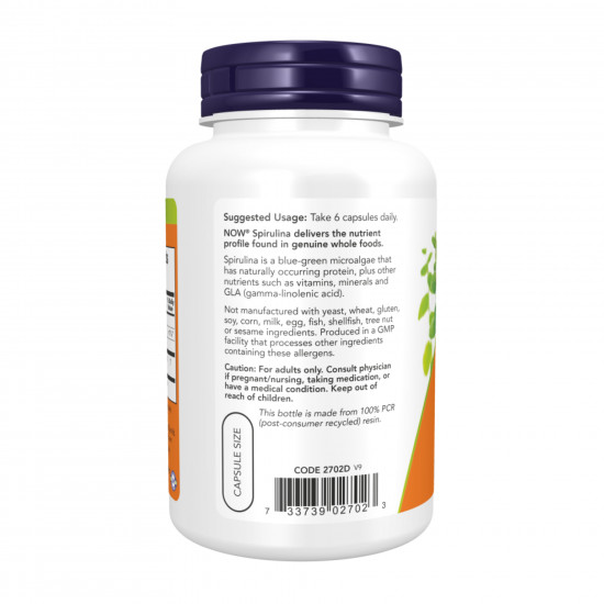 Now Foods Spirulina 500 mg - 120 vcaps 2023-10-2507