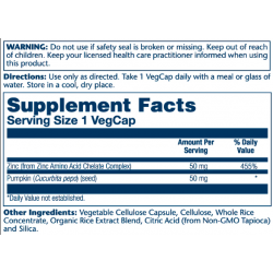 Zinc 50mg - 100 vcaps