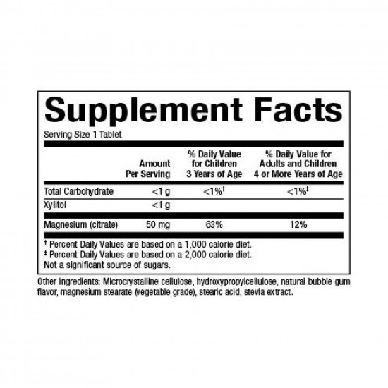 Natural Factors Magnesium Citrate 50mg - 60 tabs Bubble Gum 2023-10-3822 Natural Factors Magnesium Citrate 50mg - 60 tabs Bubble Gum 2023-10-3822