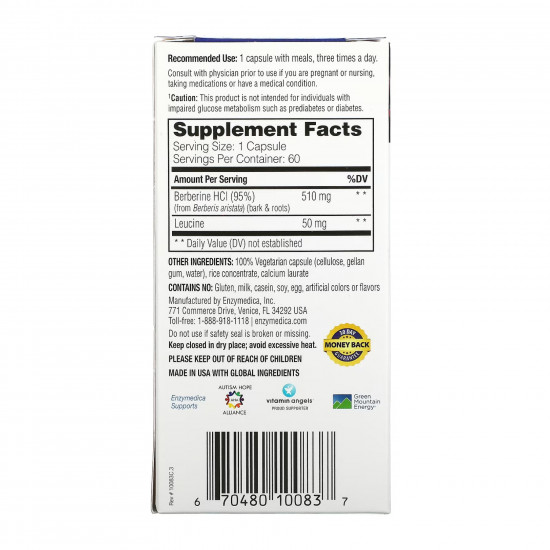 Enzymedica Berberine - 60 caps 2023-10-3994 Enzymedica Berberine - 60 caps 2023-10-3994
