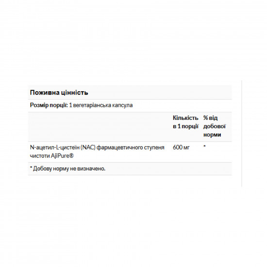 Swanson N-Acetyl L-Cysteine 600 mg - 60 caps 100-80-0992111-20