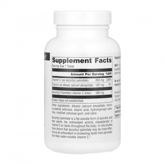 Source Naturals Ascorbyl Palmitate 500mg - 90 tabs (Затерта дата) 2023-10-4360 Source Naturals Ascorbyl Palmitate 500mg - 90 tabs (Затерта дата) 2023-10-4360