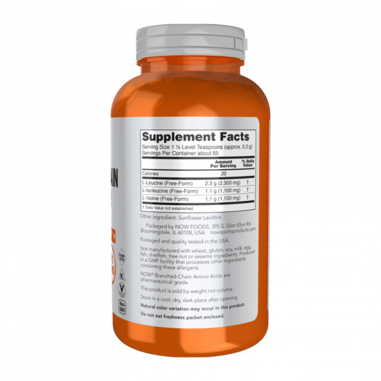 Now Foods Branched Chain Amino Acid Powder - 340g 2023-10-4525 Now Foods Branched Chain Amino Acid Powder - 340g 2023-10-4525