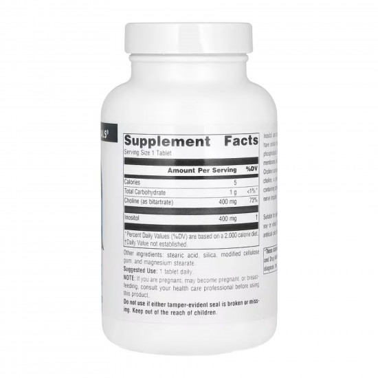 Source Naturals Inositol & Choline 800mg - 50 tabs 2023-10-4611 Source Naturals Inositol & Choline 800mg - 50 tabs 2023-10-4611
