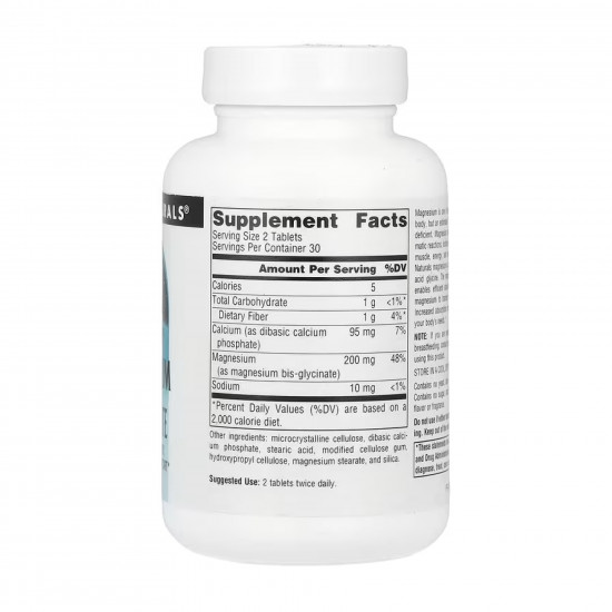 Source Naturals Magnesium Glycinate - 60 tabs 2023-10-4632 Source Naturals Magnesium Glycinate - 60 tabs 2023-10-4632