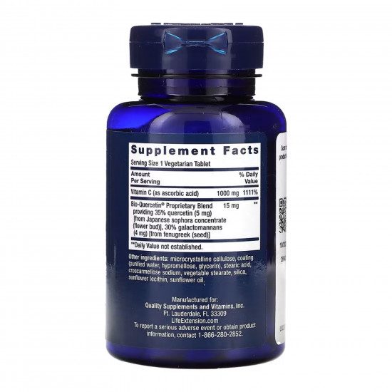 Life Extension Vitamin C & Bio-Quercetin Phytosome - 60 vcaps 2023-10-4696 Life Extension Vitamin C & Bio-Quercetin Phytosome - 60 vcaps 2023-10-4696