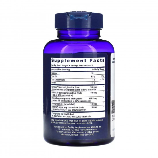 Life Extension Endothelial Defense™ Pomegranate Plus - 60 softgels 2023-10-5216